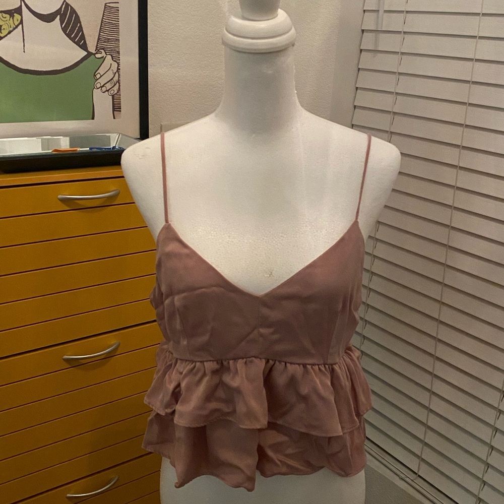 Elegant Pink Ruffle Top